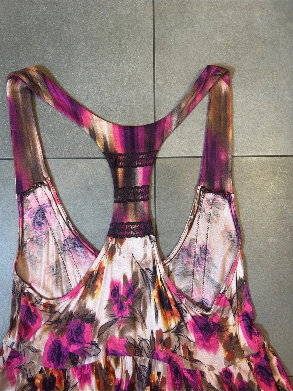 Free People Printed Racer Back Tunic